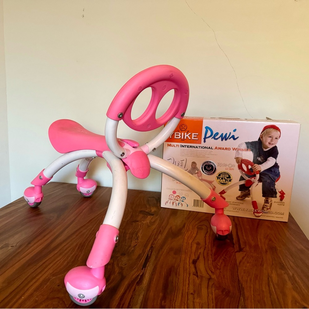 Y Bike Pewi Ride on and Walker Combo for Babies and Toddlers - PINK